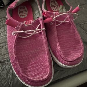 Hey Dude Bright Pink Sport Mesh Shoes